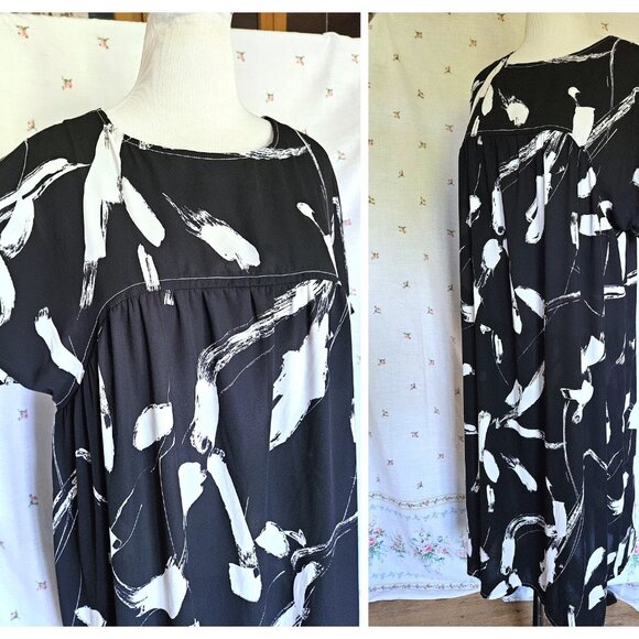 Size XL to 1X Kimono Sleeve Midi Length Dress NWT - Picture 1 of 11